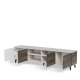 Tv-benk RANDOM - 200x47 cm - valnøtt - cashmere - tre bein