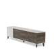 Tv-benk RANDOM - 200x47 cm - valnøtt - cashmere - tre bein