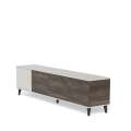 Tv-benk RANDOM - 200x47 cm - valnøtt - cashmere - tre bein