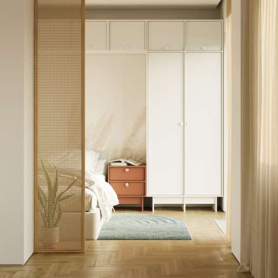 Garderobe Kabe SZK01 90-120x210 cm - flere farger - 2 dører