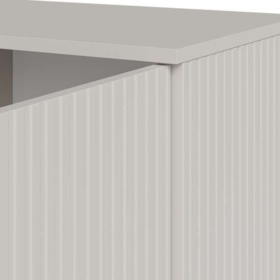 Skjenk RANDOM - 160x82 cm - 3 dører - valnøtt - cashmere - tre bein