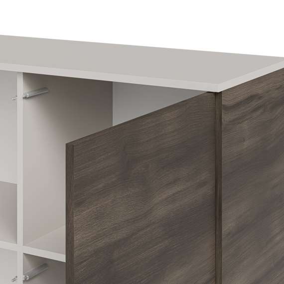 Skjenk RANDOM - 100x95 cm - 2 dører - valnøtt - cashmere - tre bein