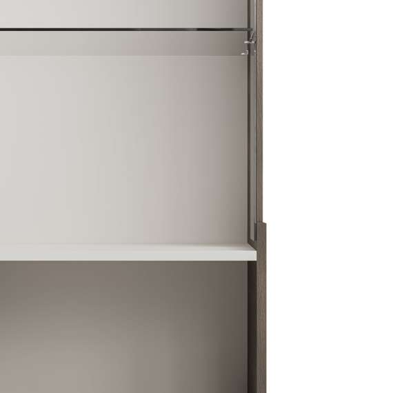 Vitrineskap RANDOM - 60x182 cm - valnøtt - cashmere - tre bein