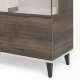 Vitrineskap RANDOM - 60x182 cm - valnøtt - cashmere - tre bein