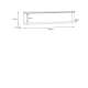 Hylle PONTY 150x33 cm - hvit matt - eik riva