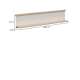 Hylle PONTY 150x33 cm - hvit matt - eik riva