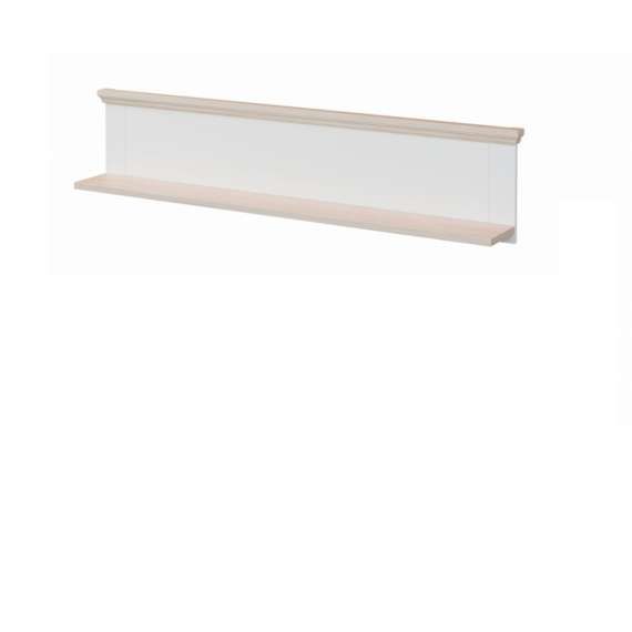 Hylle PONTY 150x33 cm - hvit matt - eik riva