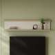 Hylle PONTY 150x33 cm - hvit matt - eik riva