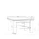 Sofabord PONTY - 70x70 cm - hvit matt - eik riva