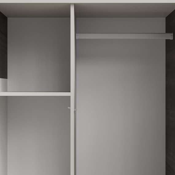 Garderobeskap RANDOM - 90x182 cm - valnøtt - cashmere - tre bein