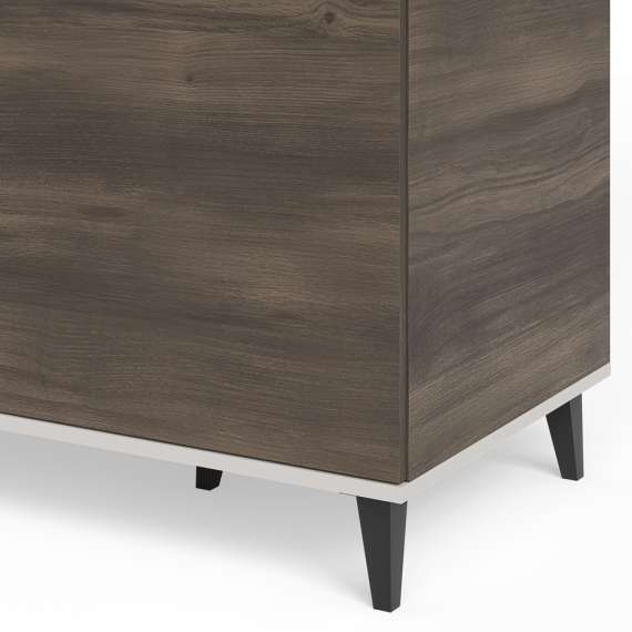 Garderobeskap RANDOM - 90x182 cm - valnøtt - cashmere - tre bein