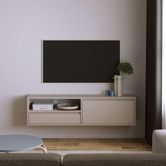 Tv-benk Ubbe WTV1 100-145x37 cm - veggmontert - velg bredde og farge selv