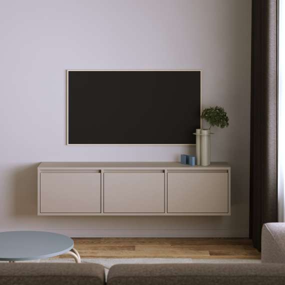 Tv-benk Ubbe WTV4K 150-180x37 cm - 3 dører - vegghengt