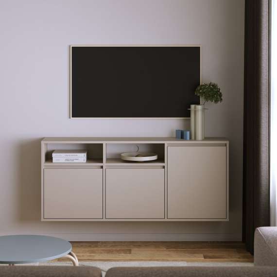 Skjenk Ubbe WTV3 150-180x64 cm - 3 dører - veggmontert - velg farge selv