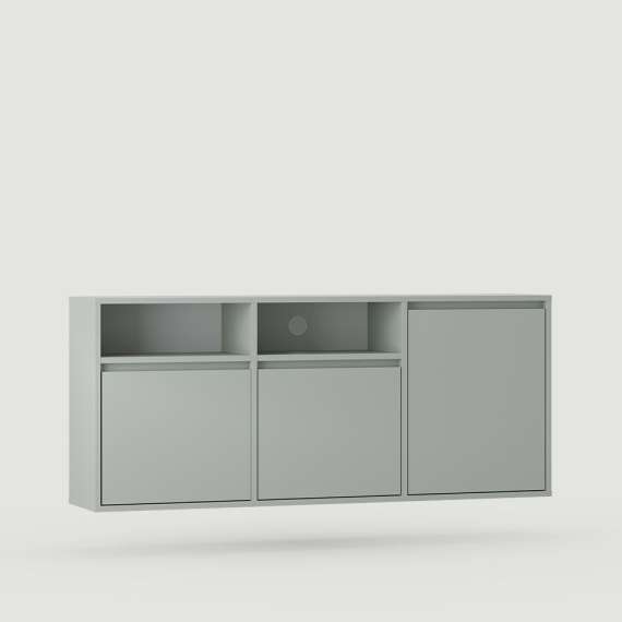 Skjenk Ubbe WTV3 150-180x64 cm - 3 dører - veggmontert - velg farge selv