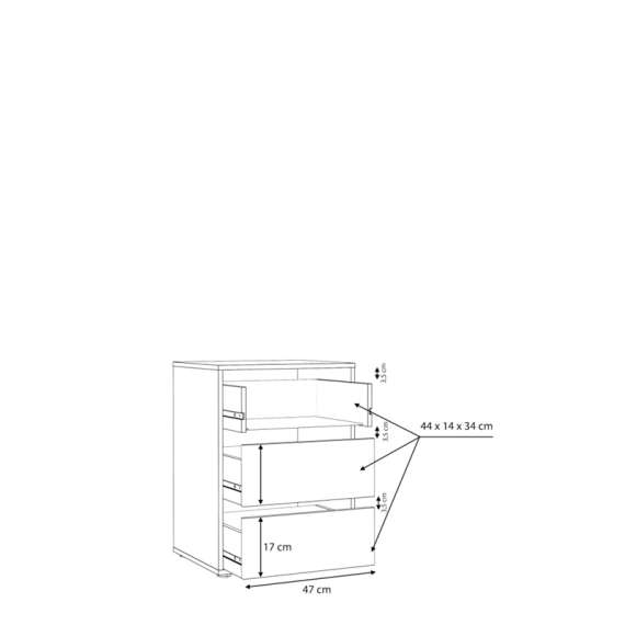 Garderobeskap RICCIANO 270x210 - mørk betong + stav eik