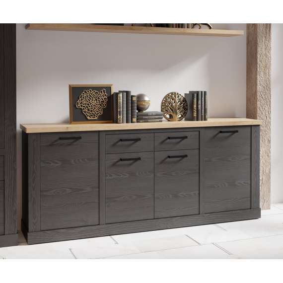 Hylle DURO 200x4x25 cm - eik riviera