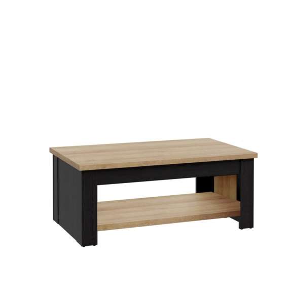 Sofabord DURO 110x65 cm - oppbevaringsplas - eik cabezone - eik riviera