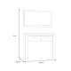 Konsollbord med speil DURO 115x176 cm - eik cabezone - eik riviera