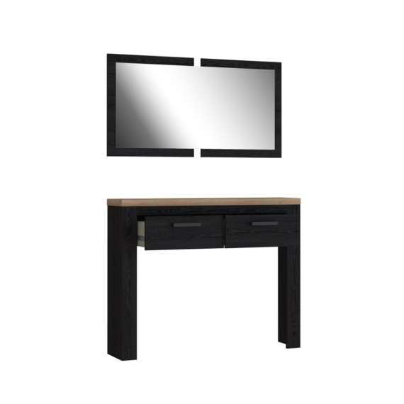 Konsollbord med speil DURO 115x176 cm - eik cabezone - eik riviera