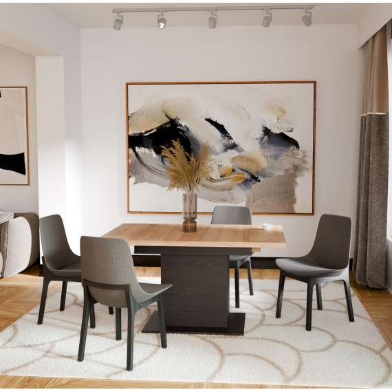 Spisebord DURO 140-180 cm - eik cabezone - eik riviera -uttrekkbart