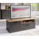 Tv-benk DURO 140x52 cm - 1 dør - 1 skuff - eik cabezone - eik riviera
