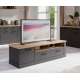 Tv-benk DURO 180x52 cm - 2 dører - 2 skuffer - eik cabezone - eik riviera