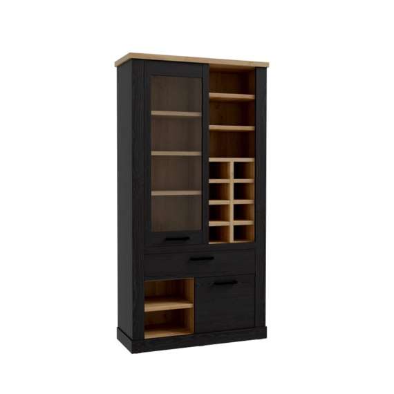 Vitrineskap DURO 110x212 cm  - eik cabezone - eik riviera