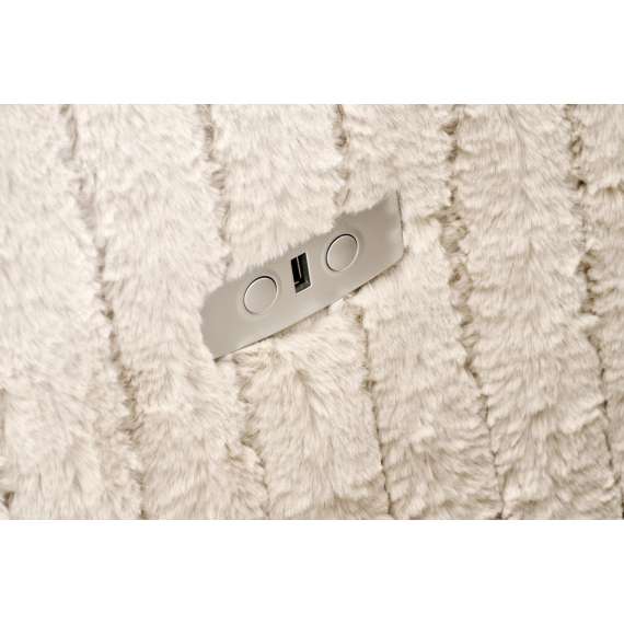 Lenestol PEGAS - reclinerfunksjon - beige kordfløyel