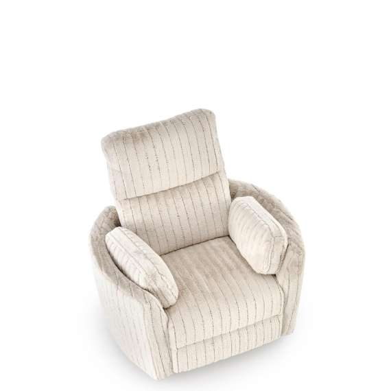 Lenestol PEGAS - reclinerfunksjon - beige kordfløyel