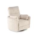 Lenestol PEGAS - reclinerfunksjon - beige kordfløyel