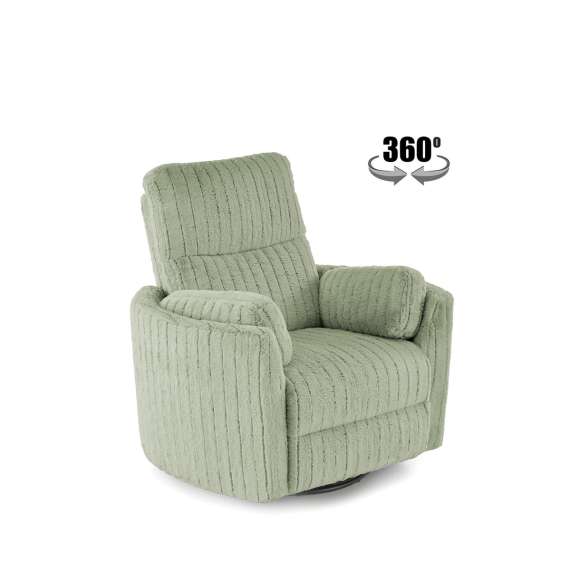 Lenestol PEGAS - reclinerfunksjon - mynte kordfløyel