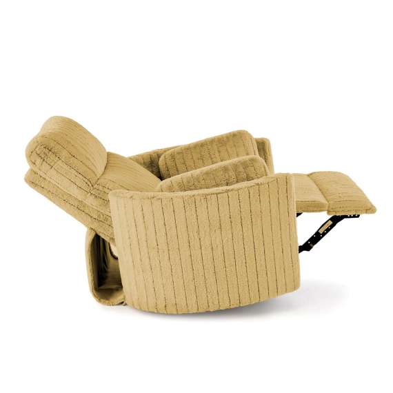 Lenestol PEGAS - reclinerfunksjon - sannepsgul kordfløyel