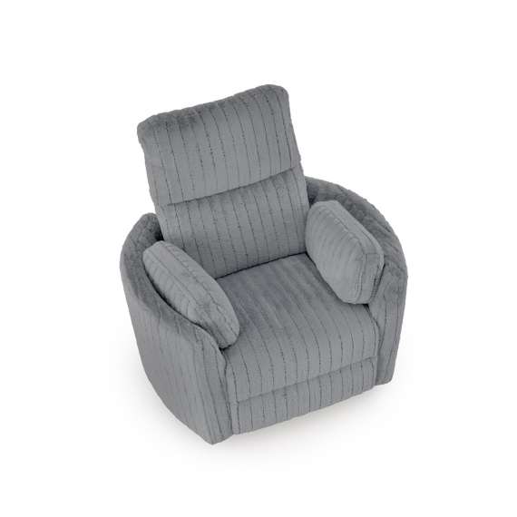 Lenestol PEGAS - reclinerfunksjon - grå kordfløyel
