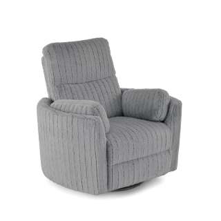 Lenestol PEGAS - reclinerfunksjon - grå kordfløyel