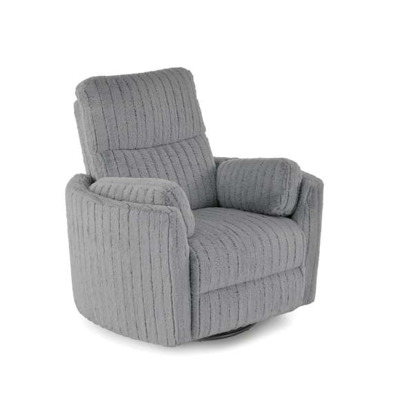 Lenestol PEGAS - reclinerfunksjon - grå kordfløyel