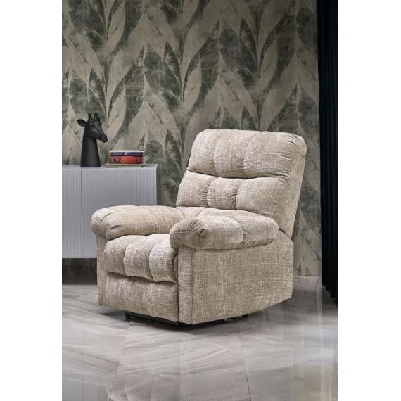 Lenestol AMORE - reclinerfunksjon - beige stoff