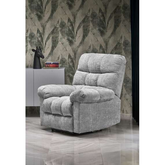 Lenestol AMORE - reclinerfunksjon - grå stoff