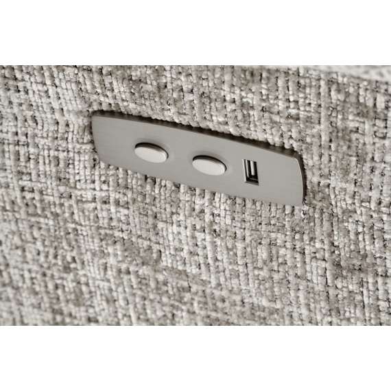 Lenestol AMORE - reclinerfunksjon - grå stoff