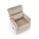 Lenestol KARIM - reclinerfunksjon - beige stoff