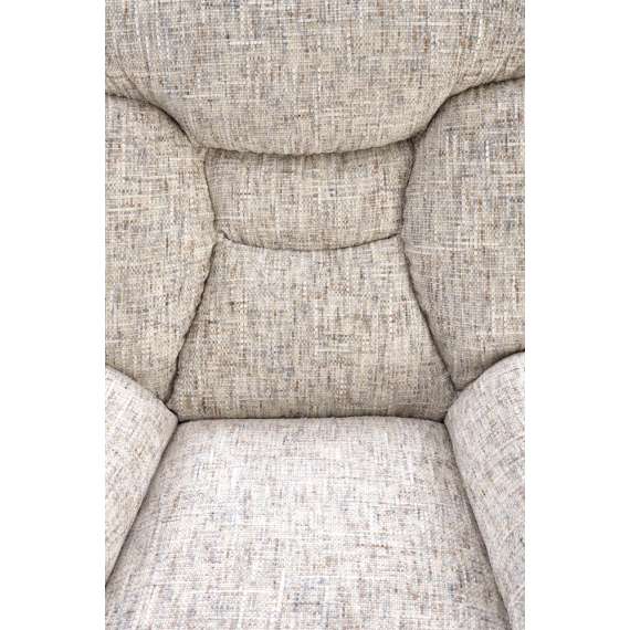 Lenestol KRONOS med fotskammel - stoff - imitert skinn