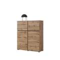 Skap Cross 119x139 cm - eik - sort - 2 dører