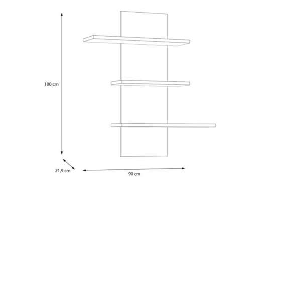 Veggpanel JOAKIDIS 90x100x22 cm - eik catania