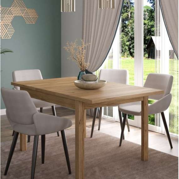 Spisebord JOAKIDIS 120-160x80 cm - eik catania - uttrekkbart