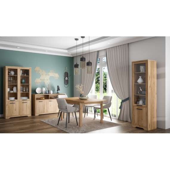 Spisebord JOAKIDIS 120-160x80 cm - eik catania - uttrekkbart