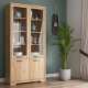 Vitrineskap JOAKIDIS 95x192 cm - 4 dører - eik catania