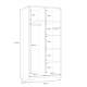 Garderobeskap JOAKIDIS 95x192 cm - 2 dører - eik catania
