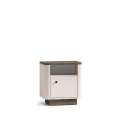 Nattbord VILAVIO 50x55 cm - 1 dør -  eik windmill - cashmere - avrundede kanter