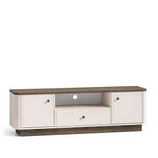 Tv-benk VILAVIO 160x50 cm - 1 skuff - 2 dører - eik windmill - cashmere - avrundede kanter
