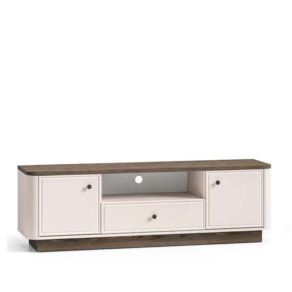 Tv-benk VILAVIO 160x50 cm - 1 skuff - 2 dører - eik windmill - cashmere - avrundede kanter